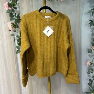 J.ING Mustard Crew Neck Sweater